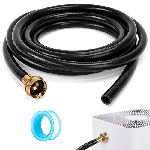 UNIFAMILY 12 Ft Dehumidifier Drain Hose 3/4 Inch FHT, Thickened Dehumidifier Hose with Galvanized Connectors to Prevent Water Leakage, Drain Hose for Dehumidifier Fits for Most of Dehumidifiers