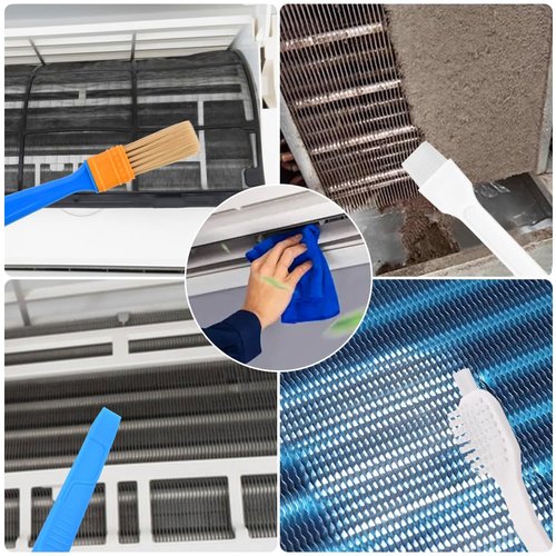 AQEENURA Mini Split Cleaning Kit 12PCS Waterproof Clean Bag Cover with Drain Outlet Pipe for 37-45in Wall Mounted Air Conditioner AC Unit Cover Cleaning Accessories
