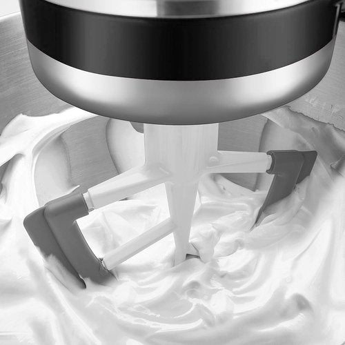 Flex Edge Beater for KitchenAid,Mixer Attachement Compatible With KitchenAid,Mixer Accessory,Fits Tilt-Head Stand Mixer Bowls For 4.5-5 Quart Bowls,Beater With Silicone Edges,Grey