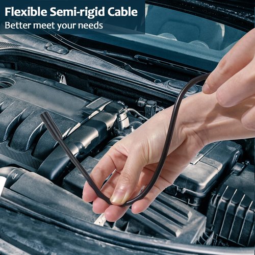 SKYBASIC Industrial Endoscope Borescope Camera with Light, 4.3'' LCD Screen HD Digital Snake Handheld Waterproof Sewer Inspection Camera with 8 LED Lights, 16.5FT Semi-Rigid Cable