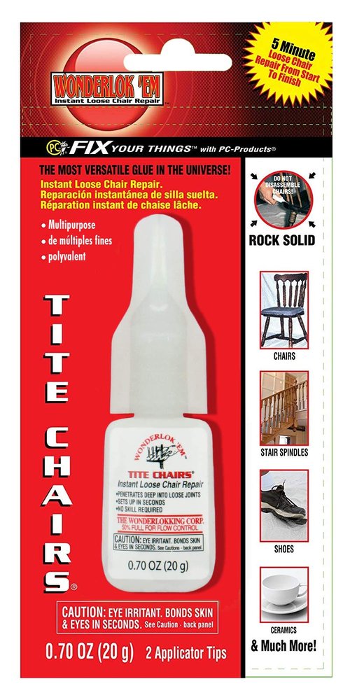 Wonderlokking Tite Chairs, Adhesive for Chair Joint and Furniture Repair by PC-Products, 20 gram 208113