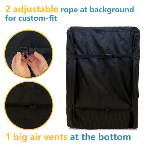 Bitubi Upright Freezers Cover,Outdoor Refrigerator Cover,– Waterproof, Dustproof, Sun-Proof, 22" W x 23" D x 34" H. Suitable for most 3.0 Cubic Compact Mini Freezer on market (Black)