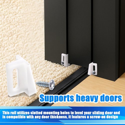 12pcs N 6950 Pocket Door Guide, Plastic Pocket Door Bottom Guide Doors Hardware 1.1 Inch with Screws, Jamb Mounted