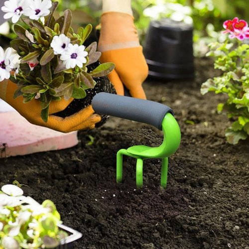Soil Loosening Tool,Loosen The Claws，Earth Tiller，Loosen The Claws，Pot Tiller，Hand Tiller Claw Cultivator,Claw Cultivator, Garden Yard Soil LoosenerLoosen The Gripper manually (Blue)