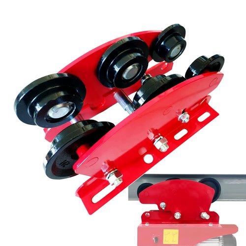 Manual Trolley for I-Beam 2200lbs with Heavy Duty 6 Wheel,Push Geared Overhead for PA200 to PA1000 Electric Hoist,2.68in - 4.33in Adjustable Flange for Lifting,1Ton Loading Capacity