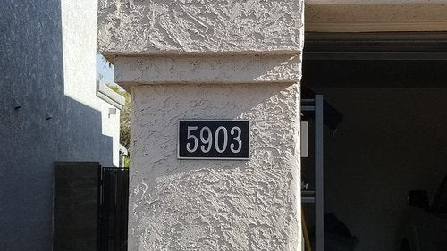 Handcrafted Address Plaque - House Sign Number Wall Plaque (11" x 6.3") Personalized House Sign for House, Apartment, Office, 911 Visibility Signage, Any Font (Silver)