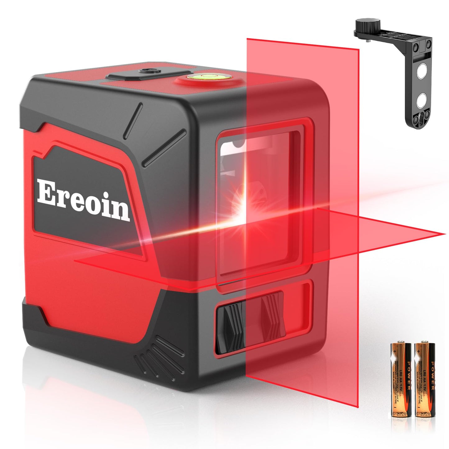 Laser Level Self-leveling Red Cross laser tool with vertical and horizontal lines,360 degree rotation self-leveling mode&IP54 waterproof for Picture Hanging Indoor & Outdoor