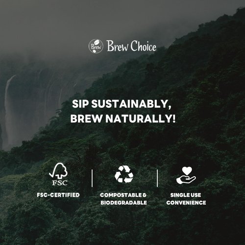 Brew Choice 200ct Pre-folded Unbleached Cone Coffee Filters, Upgraded 30% Natural Thicker Paper for Pure Taste, Compatible with CHEMEX Pour-Over Coffee Makers