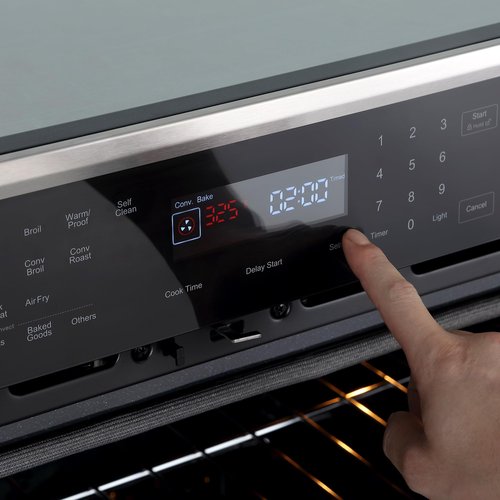 Empava 30 inch Electric Single Wall Oven with 10 Cooking Funcitons, Built-in Convection System with Screen Touch Control, Air Fry, Self-Cleaning, Stainless Steel