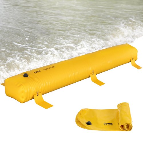 Flood Barrier, Flood Bags, Sandbag Alternative, Water Barrier for Flooding with Great Waterproof Effect, Reusable PVC Water Diversion Tubes, Lightweight Flood Barriers for Home, Door, Garage(12FT*6in)