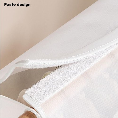 WANGRUIERHA Hanging Garment Bags for Closet Storage, Clothing Rack Cover, Visible Window, Double Zipper, can Hold 10-20 Pieces of Clothing(30x60x90cm/12x24x35in)