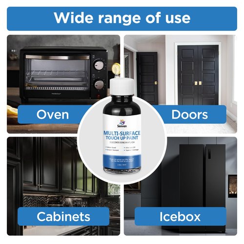 SENVEN Appliance Paint Appliance Touch Up Paint High-Gloss Black Surface Touch Up Paint Pen Scratch Repair for Appliances Refrigerator Metal Surfaces Dishwasher Dryer Microwave Washers