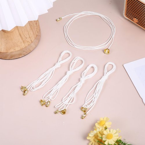 HJZHII 12 Pcs Pull Cord String, Light Bulb Switch Extender Pull Chain Extension Ceiling Fan Chain with Connector for Fixture Lights Bulb Ceiling Fan Light Fixture