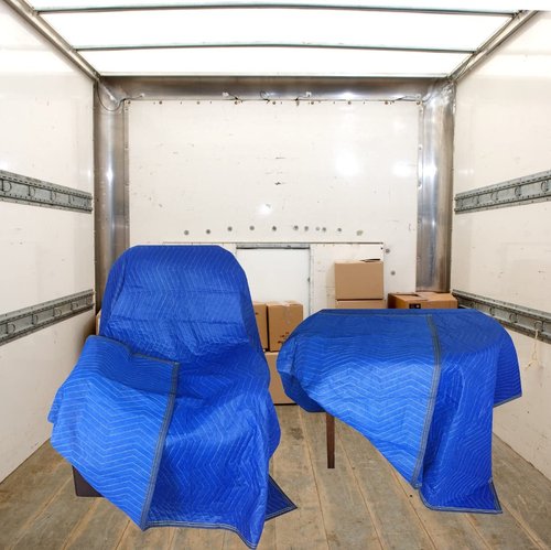 Uboxes Pro Economy Moving Blankets (4 Pack) 35lbs/doz 2.92lb/ea 72"" x80 Blue (A0075MU04)