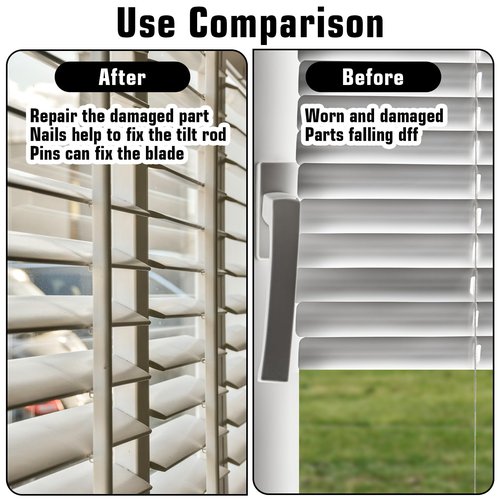 85pcs Plantation Shutter Repair Kit for Plantations Spring Loaded Pins Replacement Louvers Staples Windows Shutters Tools Supplies