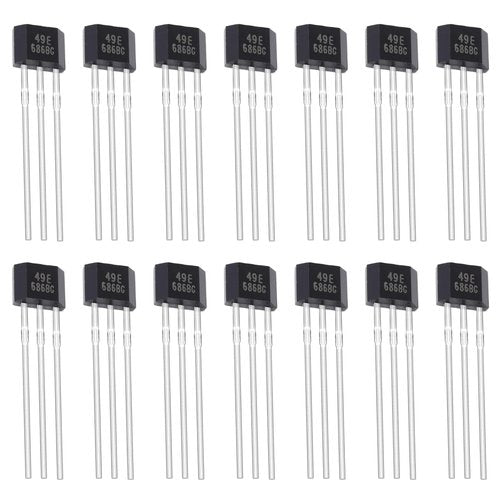 ALLECIN 20Pcs 49E OH49E SS49E S49E TO-92S Hall Effect Sensor 3Pins Magnetic Detector