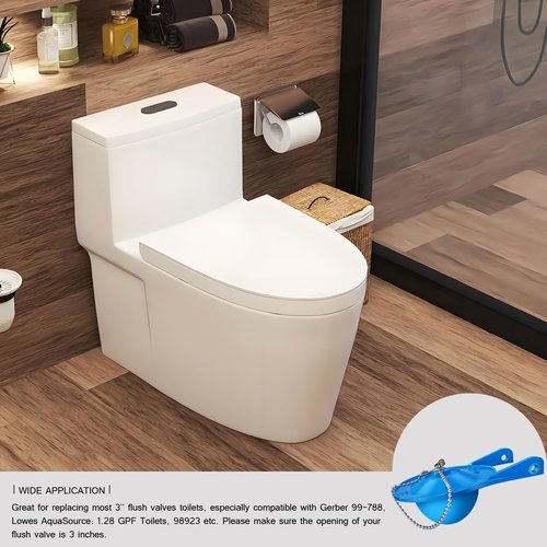 3 Inch Toilet Flapper Replacement，fit 3 Inch Opening Flush Valves Toilets，Compatible with Gerber 99-788, Lowes AquaSource: 1.28 GPF Toilets, 98923