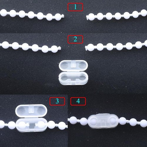 20 Pack Bead Chains Connector, 4.5mm #10 Ball Chain Cord Connector Clips for Window Blind Pull Chain Replacement/Repair (Clear)