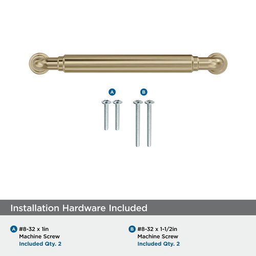 Amerock Coble 5-1/16 inch (128mm) Center-to-Center Golden Champagne Cabinet Pull, BP37663BBZ