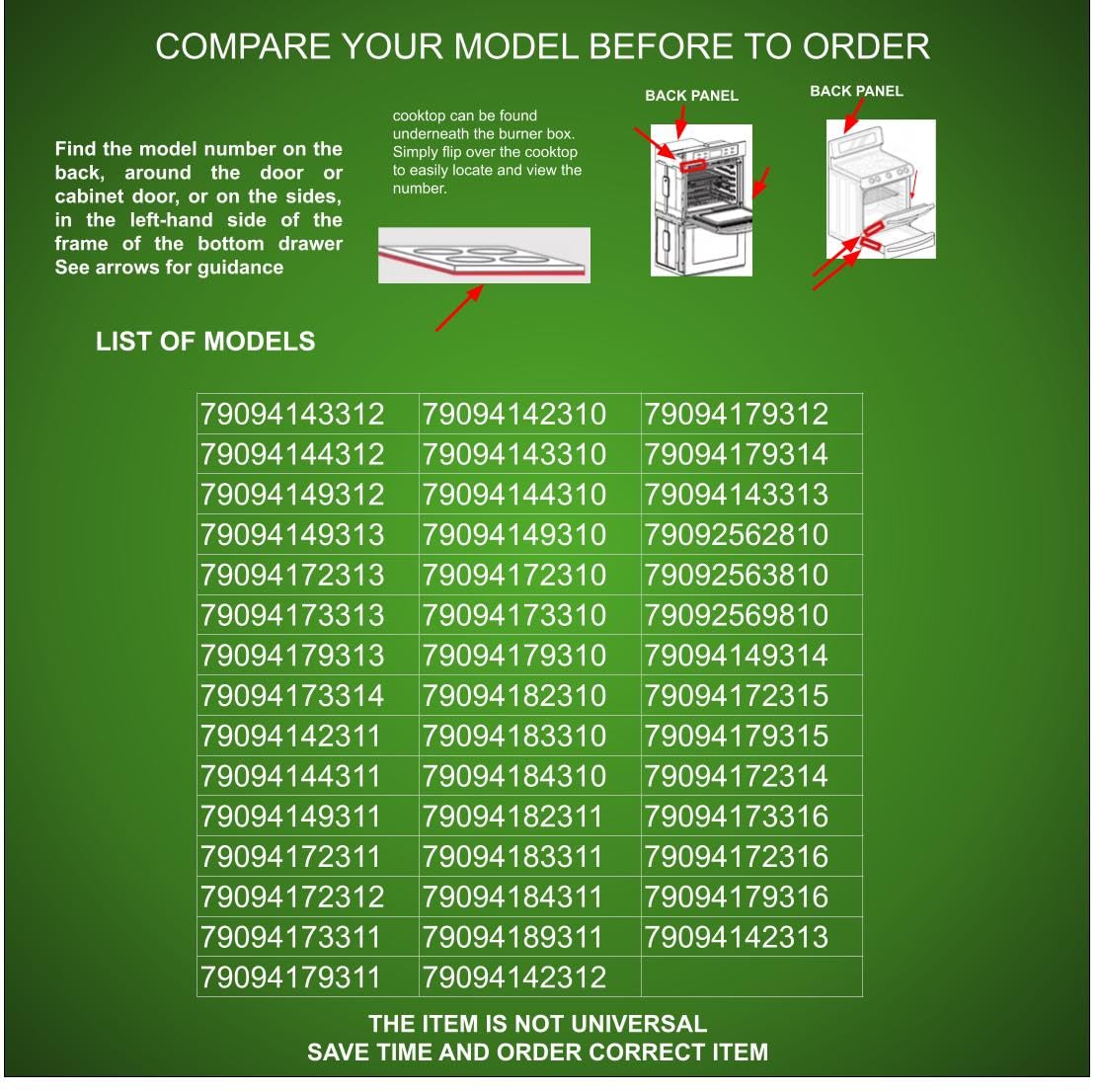 GSPUSA 316630004 CKD630004X compatible with Kenmore Electric Range Controller fits old number 316630004