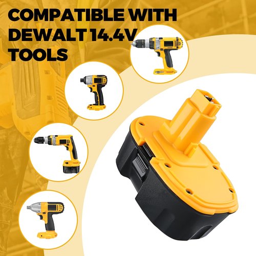 DC9091 4.8Ah Ni-Mh Replacement for Dewalt 14.4V Battery Compatible with Dewalt Battery DW9091 DW9094 DE9091 DE9092 DE9038