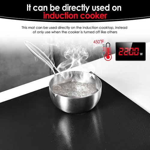 Extra Large Induction Cooktop Protector Cover Mat (Magnetic) 20.4" Wx30.7”L, Stove Top Cover for Electric Stove, Silicone Stove Mat for Glass Top Stove,Range Covers for Electric Stove