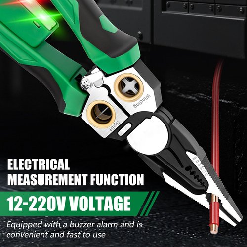 8-in-1 Wire Stripper with Voltage Tester - Multi-Function Electrician Tool for Cutting, Stripping, Crimping & Testing Wires (1)