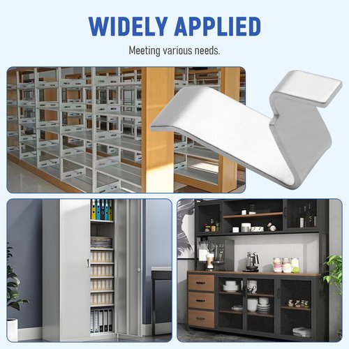 Removable Metal Shelf Support Clips Replacement for Sandusky Metal Cabinet and Other Cabinets-16pack