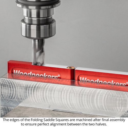 Woodpeckers Folding Saddle Square, Mini Size, Transfer Layout Lines Around Corners, Perfect for Tenons, Dowels, Angled Joinery