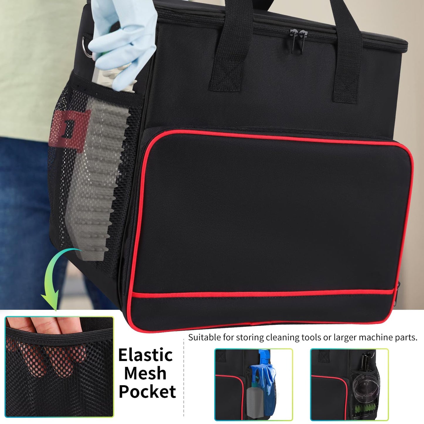 QWARVEL Storage Case for Bissell Carpet Cleaner Machine 3682/2458/3624/3860/Hoover Carpet Cleaner FH14050, Carry Bag Compatible with Bissell Upholstery Steamer Portable Steam Cleaner Storage Bag Only