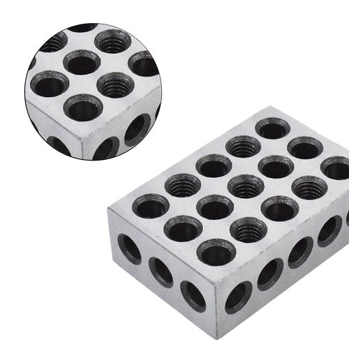 1 Matched Pair 1-2-3 Inch Ultra Precision Steel Parallel Blocks with 23 Holes 0.0002 Machinist Milling