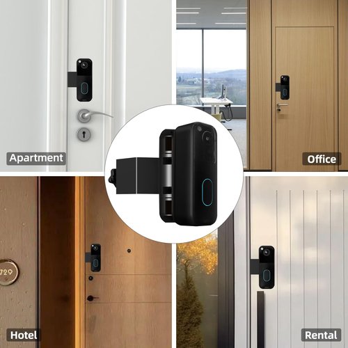 Adjustable Blink Doorbell Camera Mount (45 to 135 Degrees),No Drill Doorbell Mounting Bracket for New Blink Video Doorbell 2025 (2nd Gen),Anti Theft Doorbell Mount for Apartment Security