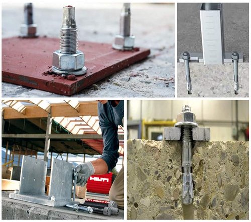 Levanco 3/8" X 3" Concrete Anchor, 304 Stainless Wedge Anchor with Excellent Anti-Rust Performance, 304(18-8) Stainless Steel Concrete Anchors and Screws Kit (10pcs)