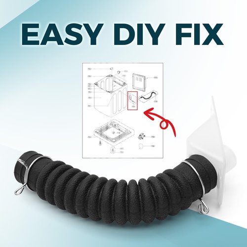5215EA3003A Drain Hose with Connector for LG Washing Machines, Washer Outlet Drain Pump Hose with Connector 5221EA1008F 5859EA1004J 6501EA1001R EBR62198104 EBR62267115 T1309ADFH T1309ADFH6