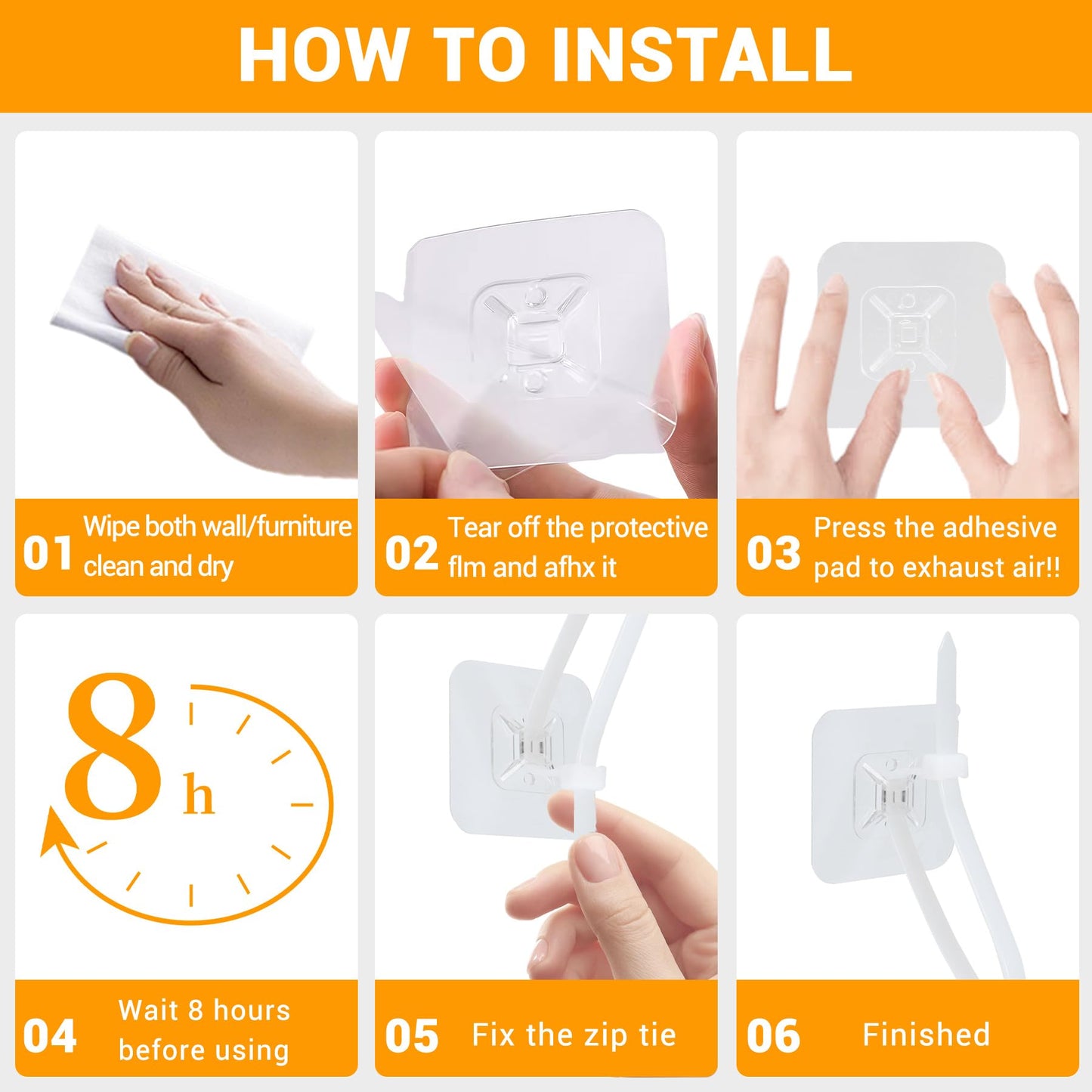 No Drill Furniture Anchors Adhesive (10 Packs) for Baby Proofing, Adjustable Anti-Tip Furniture Wall Safety Straps for Child, Keep Toddlers & Pets Safe from Falling Furniture Like Dresser & Bookshelf