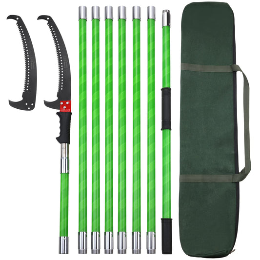 27 Feet Tree Pole Pruner Manual Branches Trimmer Tree Branch Garden Tools Loppers Hand Pole Saws Extendable Height