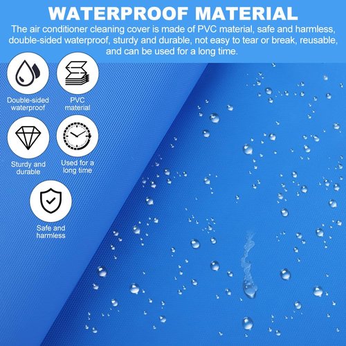 AQEENURA Mini Split Cleaning Kit Bag Waterproof AC Cleaning Cover for Wall Mounted Air Conditioner with 78.7 Inch Water Pipe Service Bag for Home Office