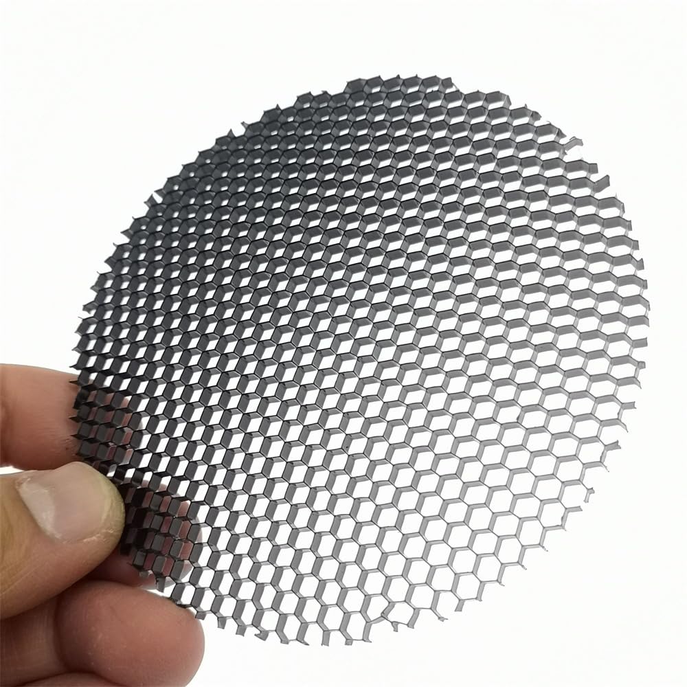 5PCS Black Aluminum Honeycomb Light Covers - 95% Transmittance Anti-Glare Mesh Shade for LED Lighting Applications(85mm)