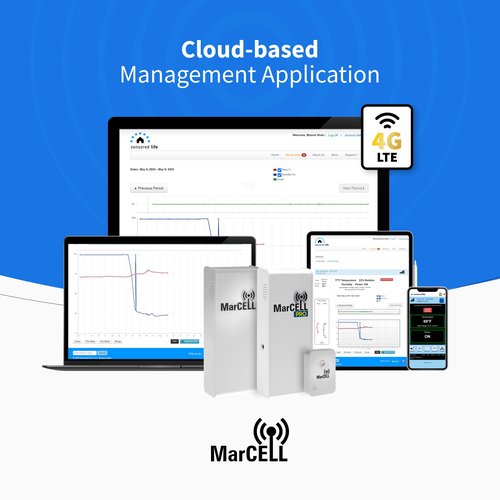 MarCELL Cellular Temperature, Humidity & Power Monitor (Verizon) - Made in The USA - RVs, Pet Safety Monitoring, Second Home Monitoring, Greenhouse Monitoring,- 24/7 Monitoring & Instant Alerts