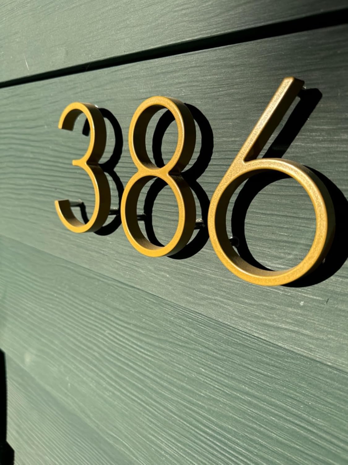 5’’ Floating House Number Modern House Numbers- zinc alloy Home Address Number with Exquisite Drawing Process-gold-Number 5