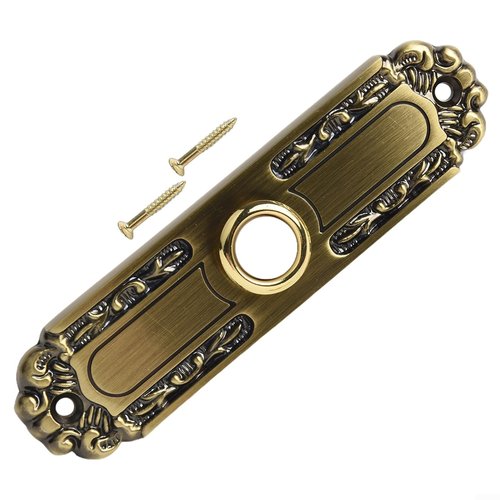 5 Inch Heavy Duty Doorbell Button with Waterproof Design and Antique Bronze Light for All Weather