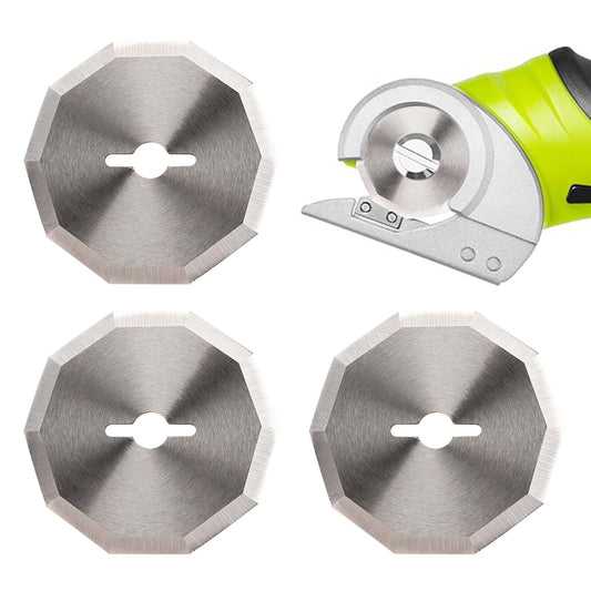 Yakamoz 3Pcs Replacement Rotary Blades for Wors ZipSnip Cordless Electric Scissors Replacement Blade WA2300 Blades, Fits RC2600K, RC2601, RC2602, WX080L, WX081L Box Cutter