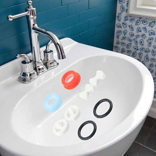 8 Pcs Pleochroic Faucet Washers Ceramic Disc Cartridges Silicon Washer Insert Turn Washers Replacement for Valve Tap, Faucet Parts