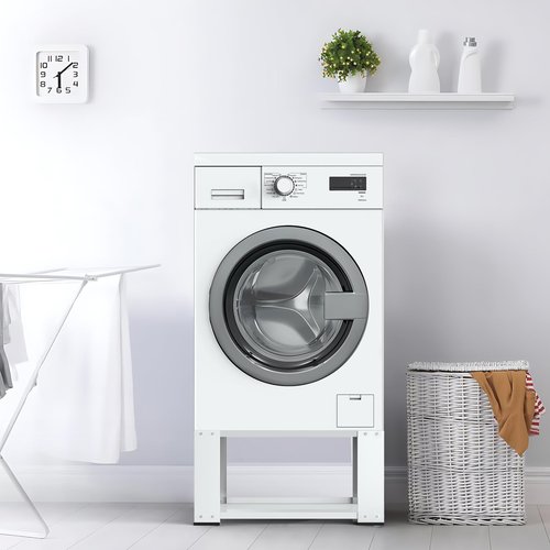 Matalde 28" Washer and Dryer Pedestals Fit 27 and 28 Inch, Laundry Pedestal Stand for Washer and Dryer ,Alloy Steel Washing Machine Stand Raiser, Washer Dryer Pedestal 15.75'' Height White