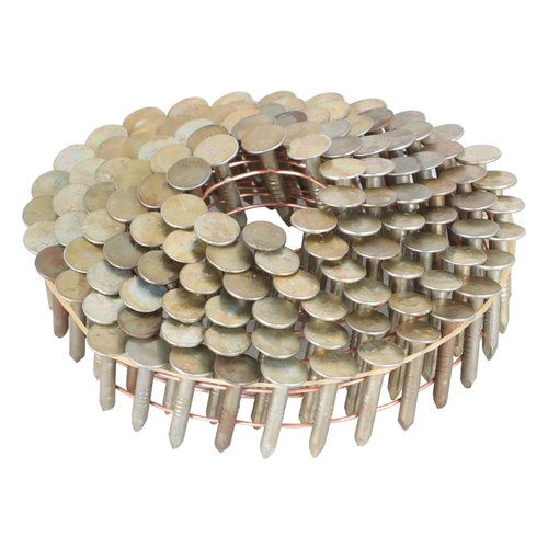 kimllier 7200 Count Coil Siding Nail Full Round Head Wire Collated Coil 15-Degree 3/4-Inch x .120-Inch Smooth Shank Electro Galvanized Coil Roofing Nails