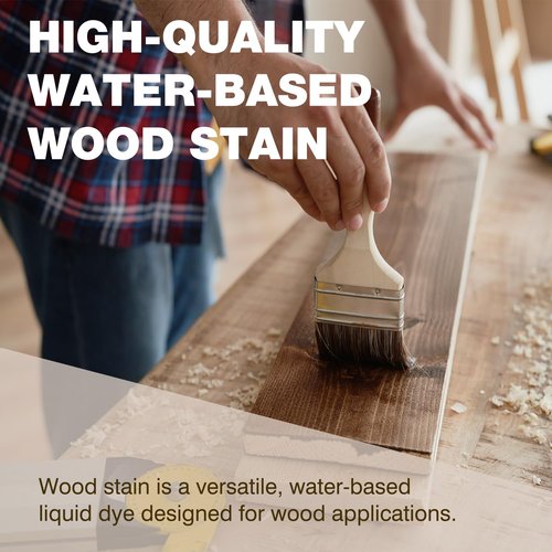 Wood Stain - Stain for Wood - Natural Stain for Furniture - Water Based | Fast Drying, Low Odor - Outdoor & Indoor Paint for Paneling, Cabinets and More - 6.7oz (Natural Oak)