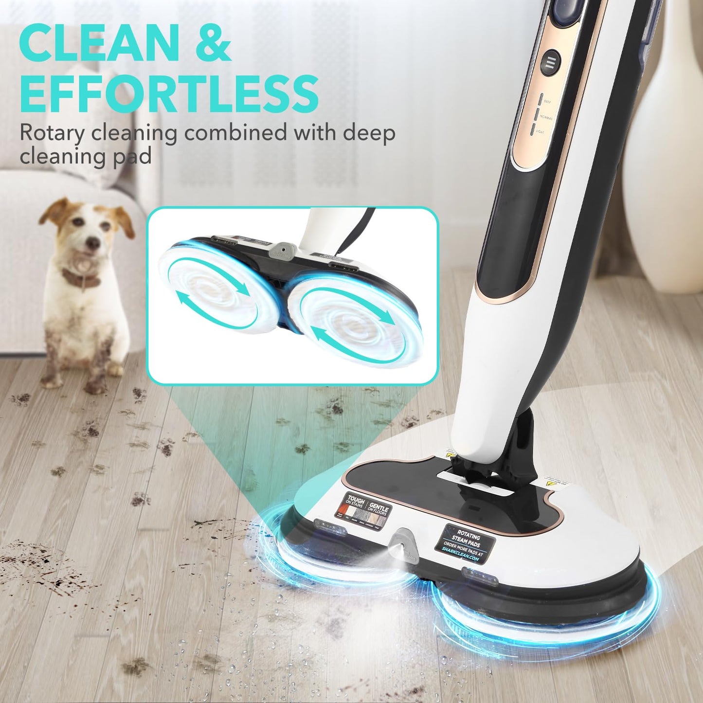 Frescares S7001 Upgraded Steam&Scrub Mop Pads Kit for Shrak,S8201 S8001 S7000 S7201 S7000AMZ S7005 S7020 S7001C All-in-One Hard Floor Steam Mop (6Green)