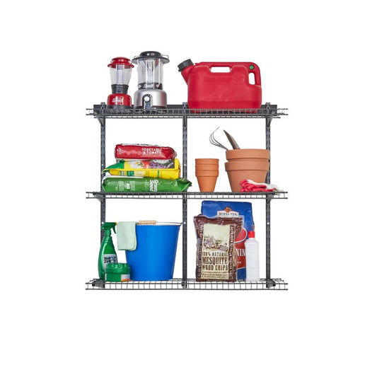 Rubbermaid Fasttrack Rail Storage 36"x12" 3-Shelf Kit, 350 lbs. Per Shelf, for Home/Garage/Shed/Workshop Organization