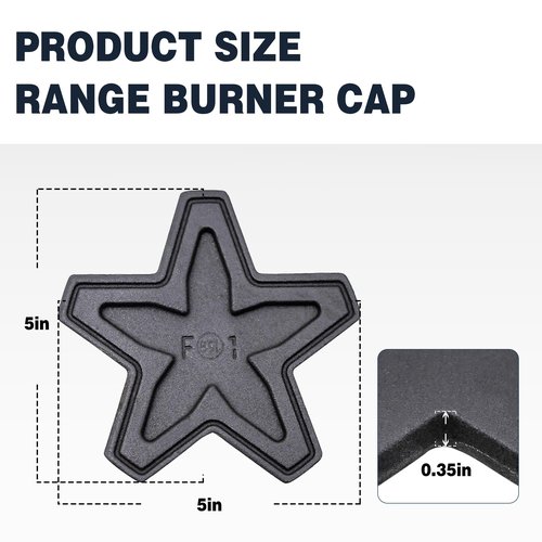 00645414 Cosamatcozon Upgraded Range Burner Cap - Compatible with Some Bosch and Thermador Gas Cooktops