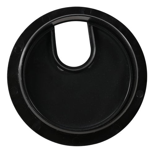 5 Pack Rok Hardware 3" (76mm) Black Round Computer Desk Table Port Wire Cable Cord Organizer Hole Cover Grommet, ROKRG3BLK